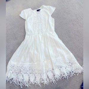 Majorelle white lace open front dress worn once.